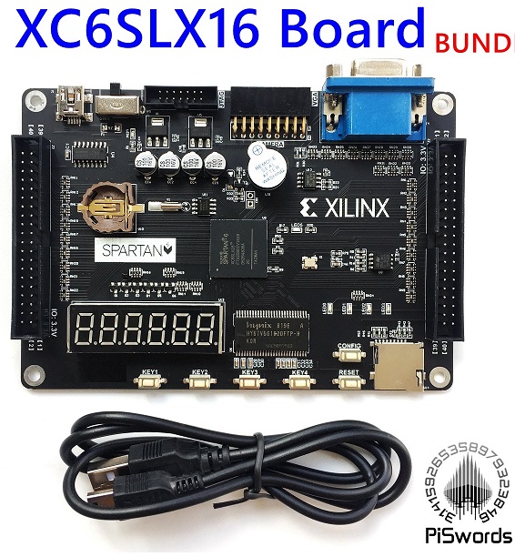 Xilinx XC6SLX16 FPGA development board
